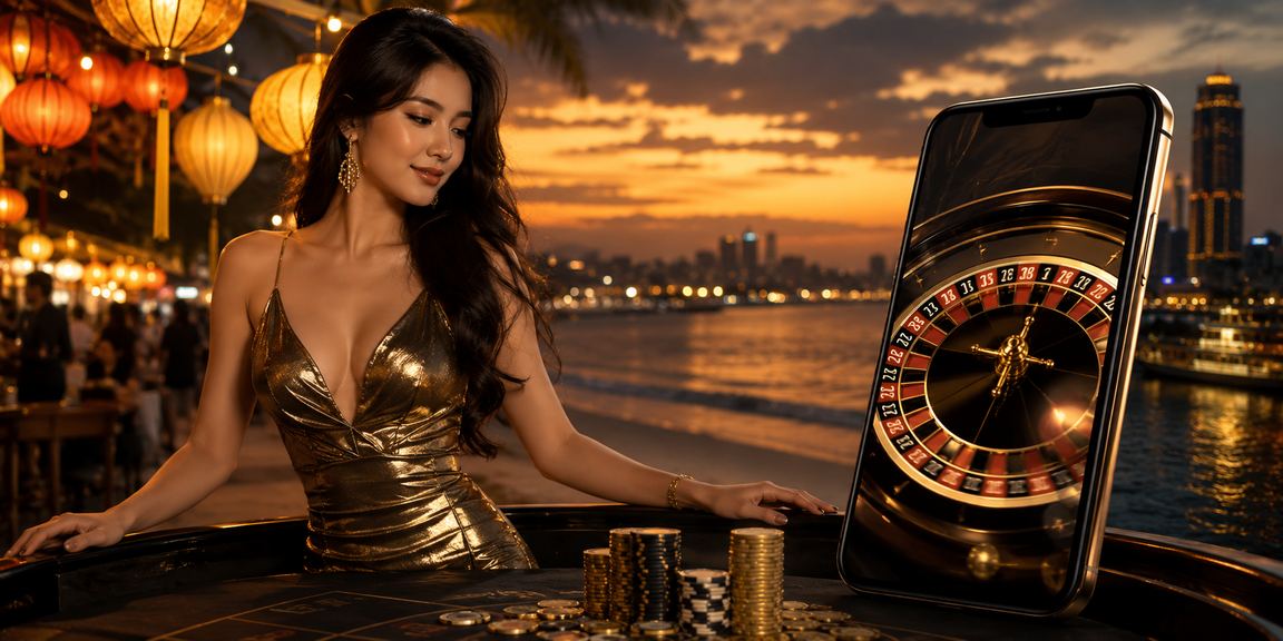Sân khấu casino roulette sôi động tại Sài Gòn về đêm